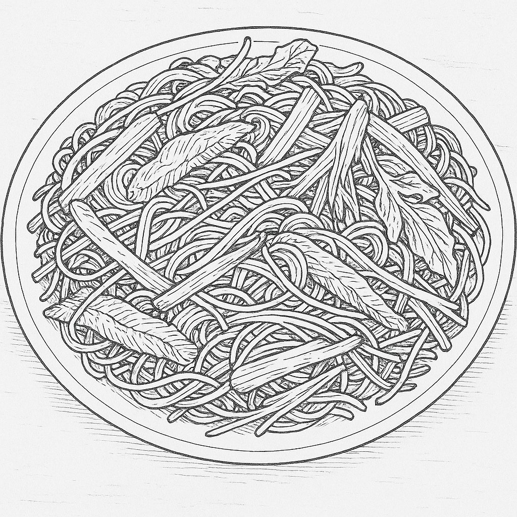 Japchae (Korean Glass Noodle Stir-Fry)