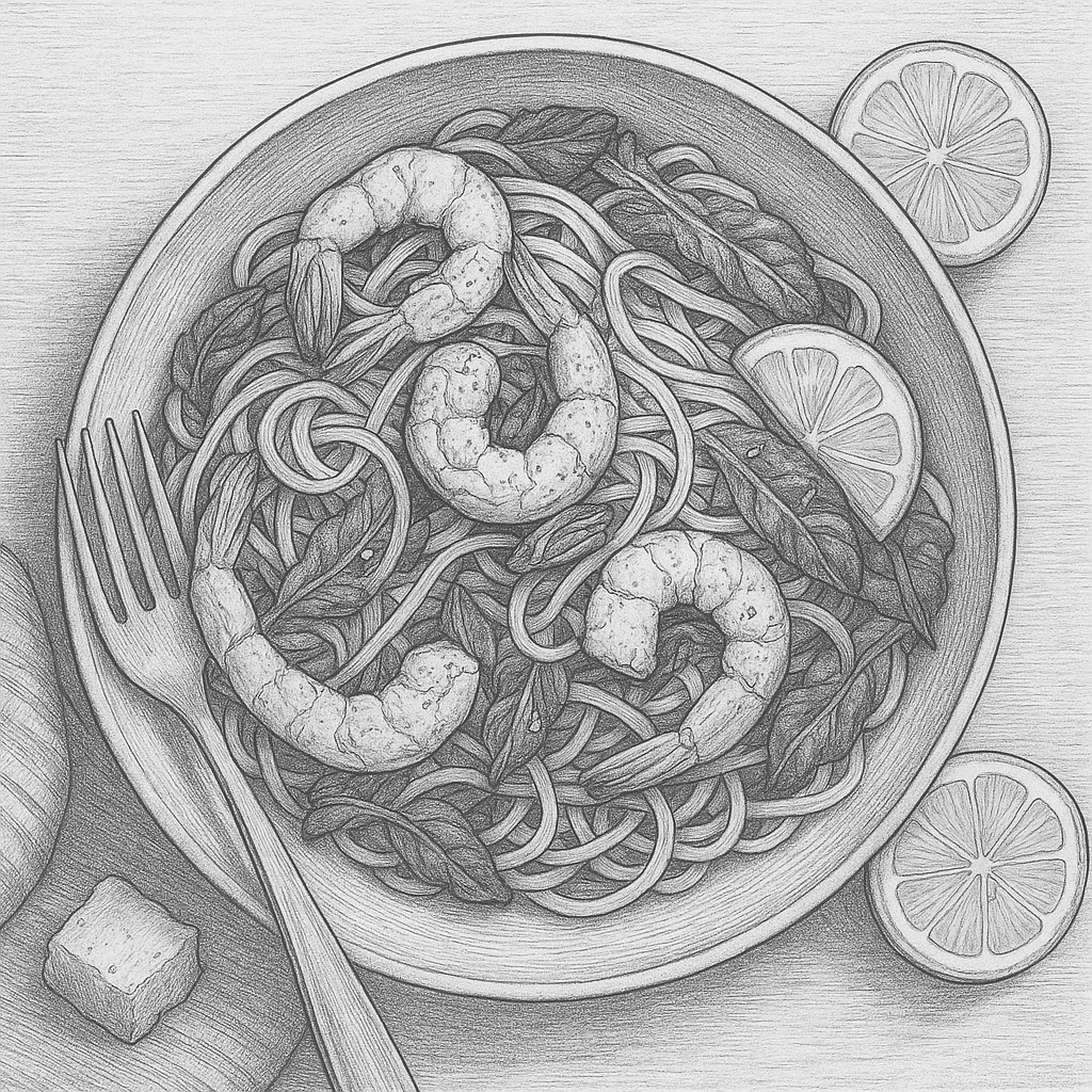 Lemon Garlic Parmesan Shrimp Pasta